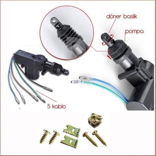 ModaCar Merkezi Kilit Yedek Pompa 5 Kablolu 423948